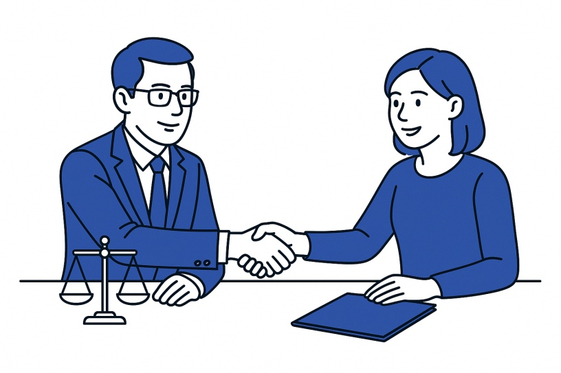 Personal injury law justice illustration